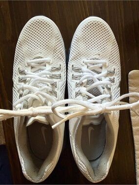 Youth Nike White Mesh Training Sneakers